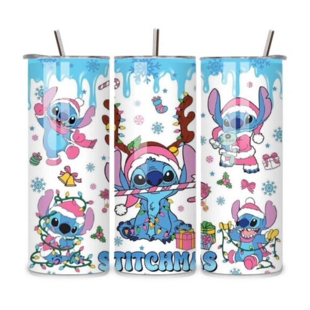 Stitch Christmas 20oz Stainless Steel Tumbler